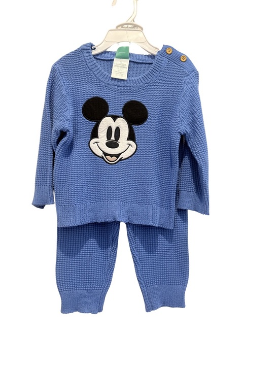 Disney Other - Disney Light Blue Mickey Knit Set
